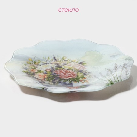 Glass plate "Spring Romance", D = 20 cm-1