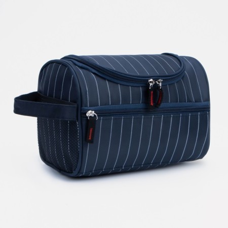 Lightning cosmetic bag, external pocket, blue color