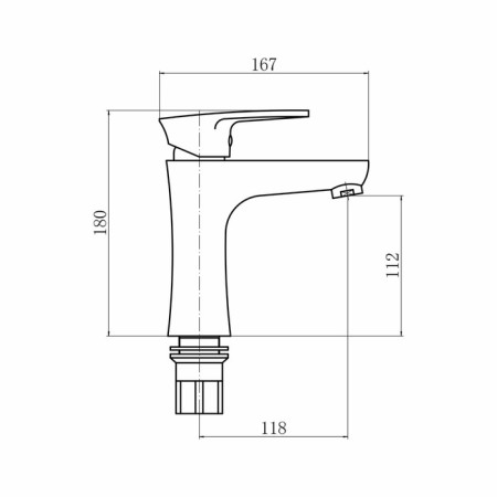 Mixer for the PLSTART PL1005-17 sink, single-leaf, pour 118 mm, ABS plastic, graphite-2