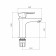 Mixer for the PLSTART PL1005-17 sink, single-leaf, pour 118 mm, ABS plastic, graphite
