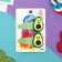 Invisibility for hair "Lolia" (set 2 pcs) cute avocado, 5.5 cm, green