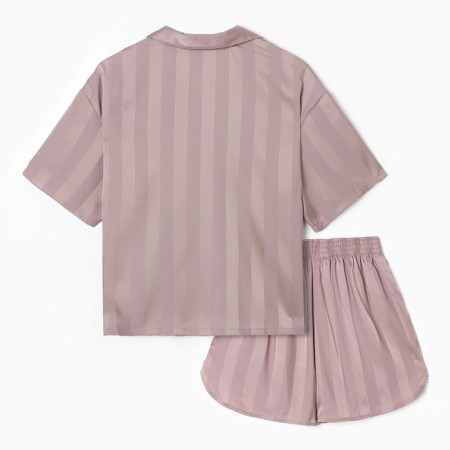 Female pajamas (shirt and shorts) kaftan "strip" size 44-46, pink-12