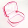 Cosmetic bag PVC chest, 18*8*13, lightning department, raspberry