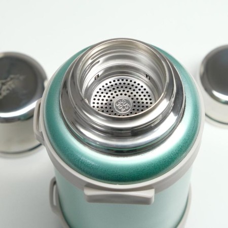 Thermos, 4.4 l, Volume "Master K", with two circles, with a strain, saves heat 60 hours, green 542773-2