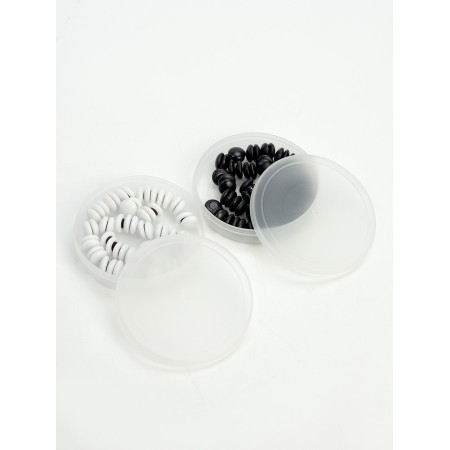 The board game is magnetic, board 22 x 21.3 x 1.2 cm, 120 stones 1.2 x 0.5 cm-3