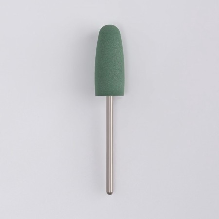 Silicone milling cutter for polishing, medium, 10 × 24 mm, in a plastic case, green color-2