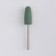 Silicone milling cutter for polishing, medium, 10 × 24 mm, in a plastic case, green color