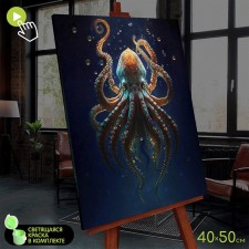 Picture on numbers with luminous paint, 40 × 50 cm 