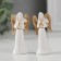 Souvenir Polystone "Angel-Virgin with Heart/Star" White with gold mix 5x2.3x1.3 cm