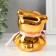 Piggy bank Ceramics "Mishutka with Bantik" gold 9x8x9.8 cm