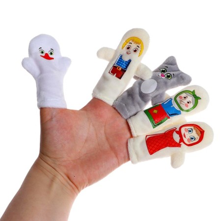 Finger Theater "Geese-School", set: 5 characters, script-2