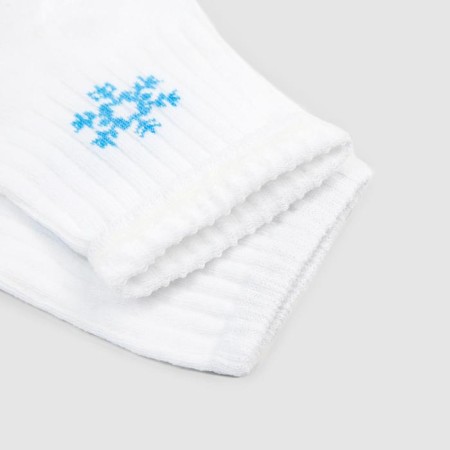 Women's socks minku "snowflake", white color, size 38-39 (25 cm)-1