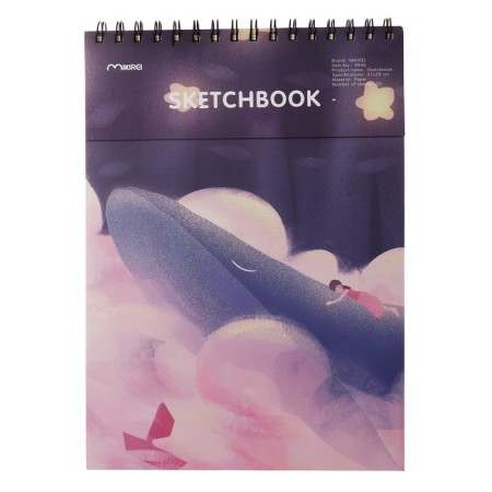 Sketchbook 21x29cm for pastel, 30 sheets, hard cover, density 130 gr, mix-1