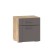 Bedside table livorno, 452x380x488, oak bunratti/software graphite MDF