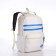 Young backpack from a lightning textile, 5 pockets, white color