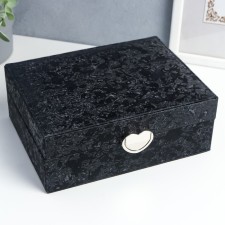 The casket to the leatherette to the clock 2 compartments and jewelry 