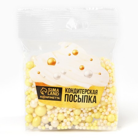 Sprinking confectionery soft: yellow, white, 50 g.-5