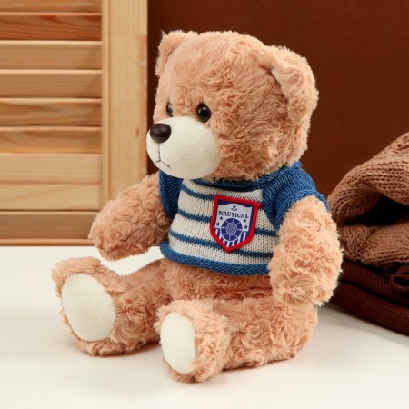 Soft toy "Bear" in a striped jacket, 25 cm, color mix-2