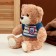 Soft toy "Bear" in a striped jacket, 25 cm, color mix