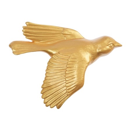 Decoration wall -mounted, plaster panel "birds" 5 pcs, golden-3