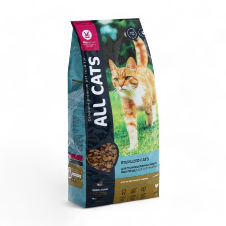 Dry food "All Cats" for sterilized cats, chicken, 2.4 kg