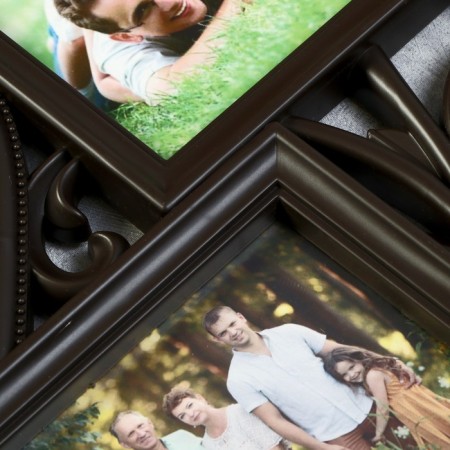 Photo frame-collage "with heart" in 5 photos, wenge (plastic screen)-2