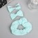 Hair set "Felicia" (elastic band 7 cm, 2 clamps 6.5 cm) shine, mint