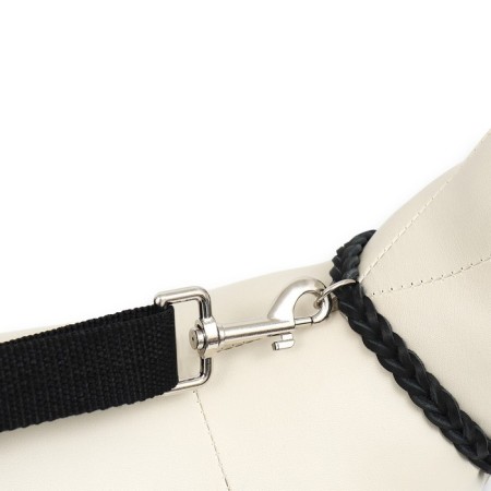 Leash with a universal penalment, width 2.5 cm, black-8