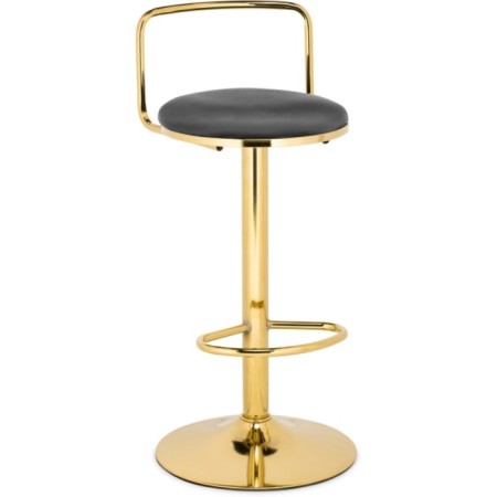 Baric chair Lusia metal/velor, gold/gray 38x40x84 cm