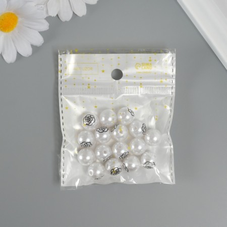 Busina for creativity plastic "Pearl ball - rose d = 1.2 cm set 16 pcs-3