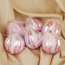 Set of balls plastic D-6 cm, 6 pcs 