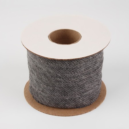 Non -woven ribbon, threaded, reinforced, 12 mm, 100 m, gray color.-2