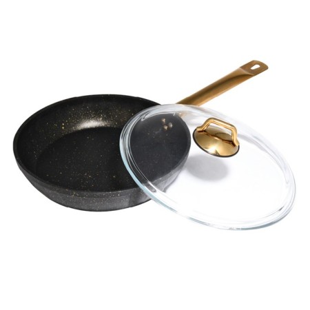 A set of dishes of 3 objects: 2 pots, pan, black color, 2.8/4.3 l/26 cm-13