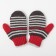 Mitten children's double, red color, size 12