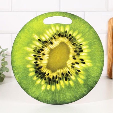 Board cutting and serving round kitchen "kiwi in context", 25.5 cm
