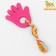Chewing toy with rope for dogs "palm", 10 cm, pink