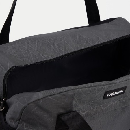 Sports bag with lightning, shoe department, external pocket, gray color-2