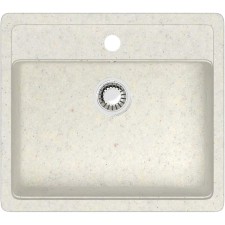 Мойка кухонная из камня ZETT lab. 9/Q7, 570x505x200 мм, матовая, врезная, цвет хлопок