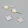Decor for creativity metal, rhinestones "Key and lock lock" set 2 pcs 2.2x1.2 cm