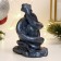 Figure "Snake on Stone" Blue Lunar, 9x7x5cm