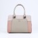 Bag Tout with zipper, external pocket, long belt, beige color