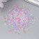 Glass 8/0 "Matte translucent. Melange pink-lilac" 10 g