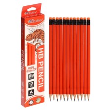 Pencil Blackographic hardness of HB, with an eraser, hexagonal, sharpened, MIX case