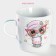 Ceramic share mug "Kotik", 230 ml, white color