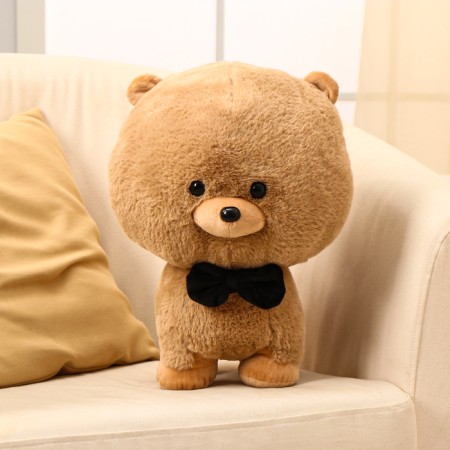 Soft toy "Dog in a butterfly", 40 cm, brown color-2