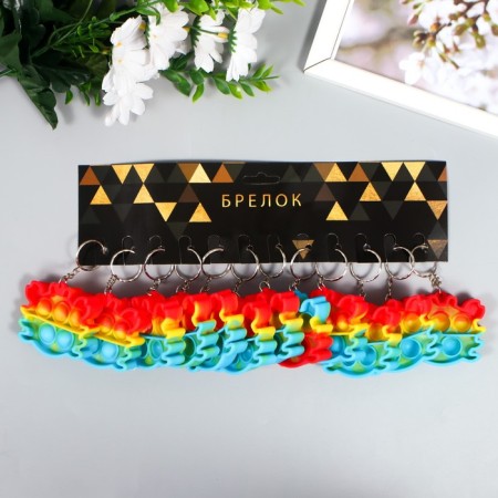 Trick Rubber Antistress (endless pimpa) "Multi -colored" MIX 5x6x1.3 cm-2
