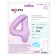 Foil ball 40 "Number 4", orchid, Slim