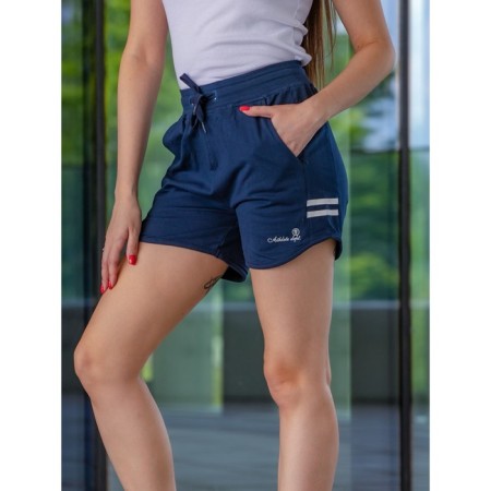 Women's shorts ise, size 44 cm, dark blue color, white-8