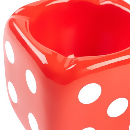 An ashtray for the house "Player bones", for cigarettes and sticks, 8 x 8 cm, red-2
