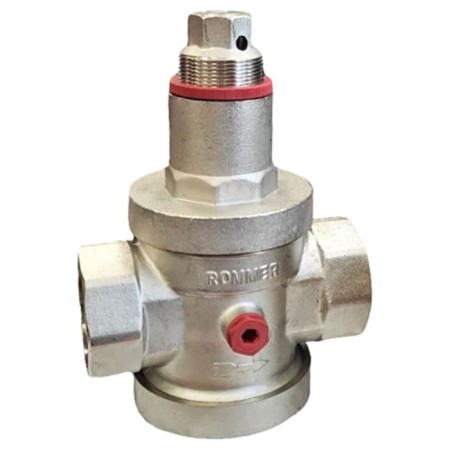 Rommer RVS -0008-000025 pressure gearbox, with exit under the manometer, PN25, VU/VU/VU 1 "